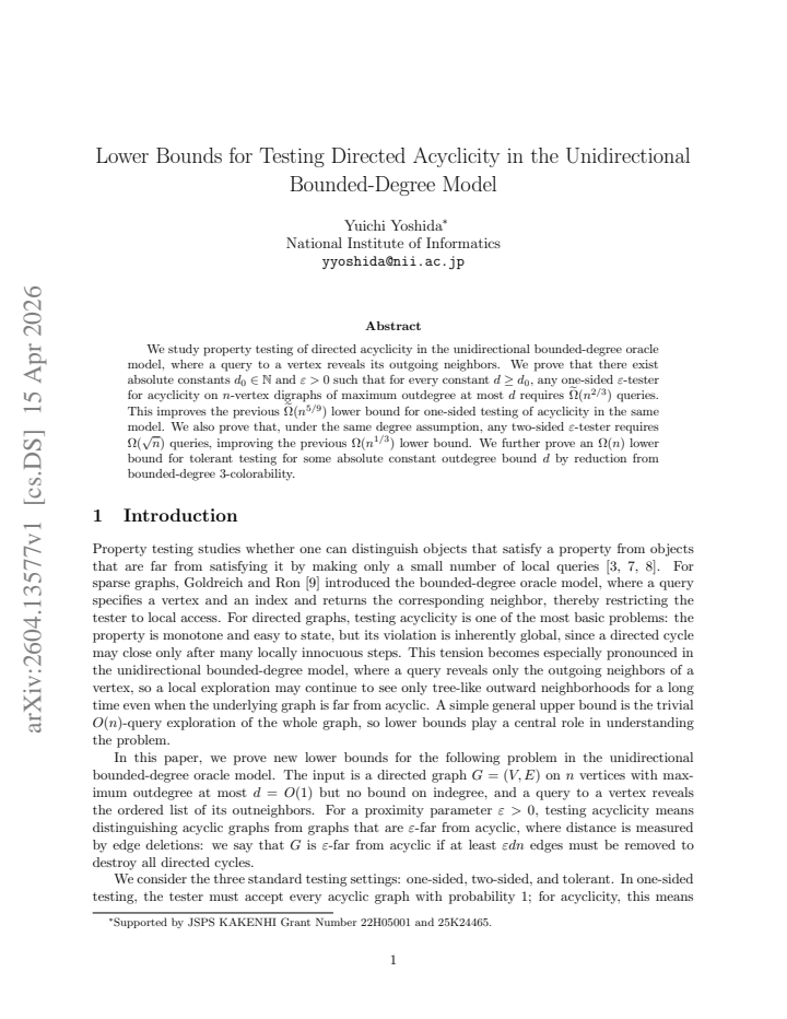 First page
