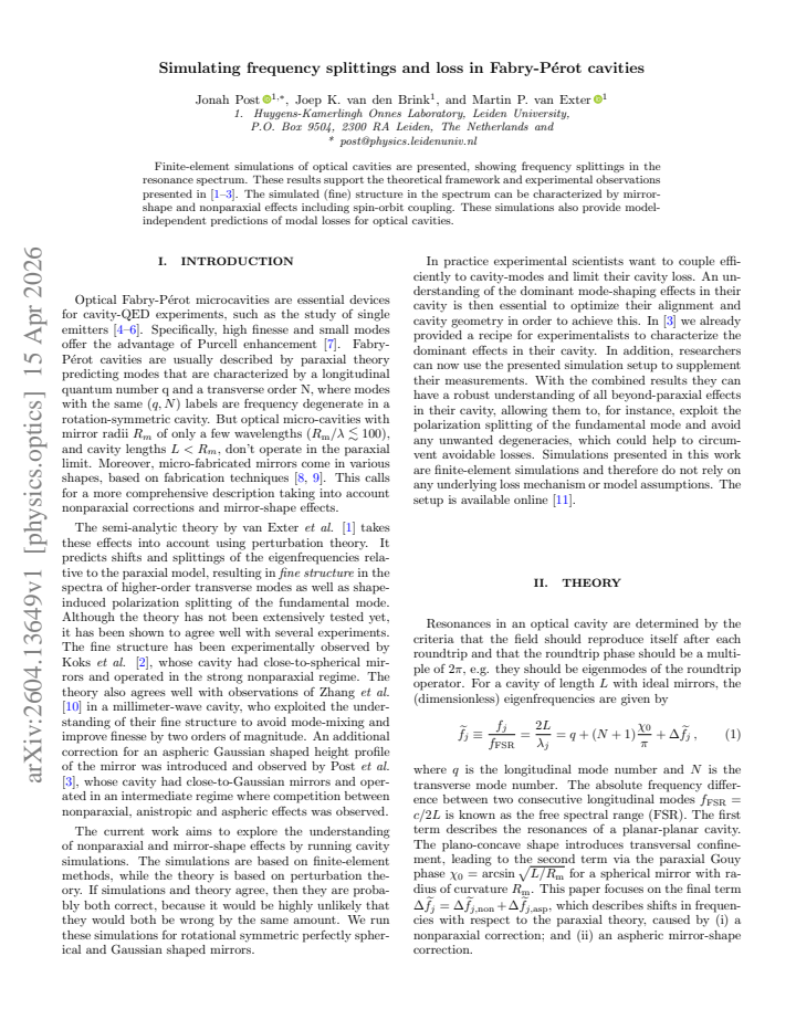 First page