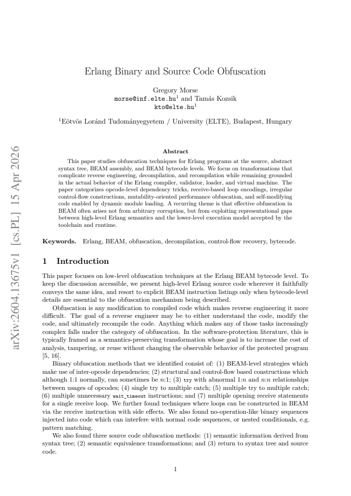 First page