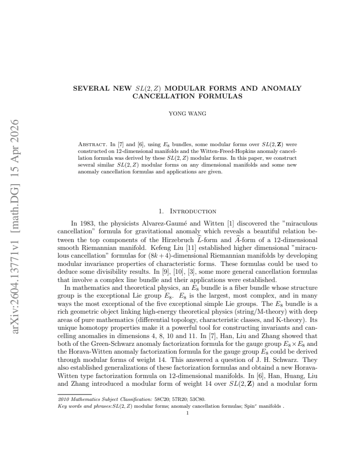 First page