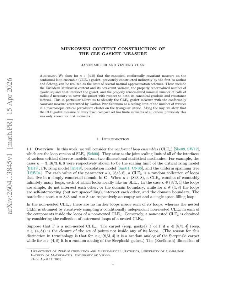 First page