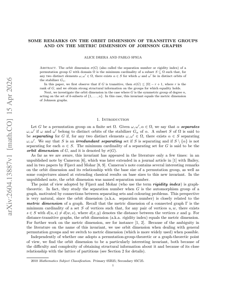 First page
