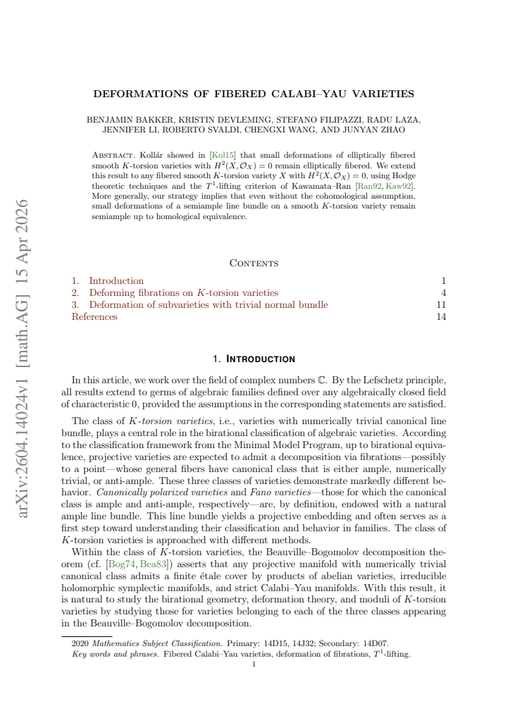 First page