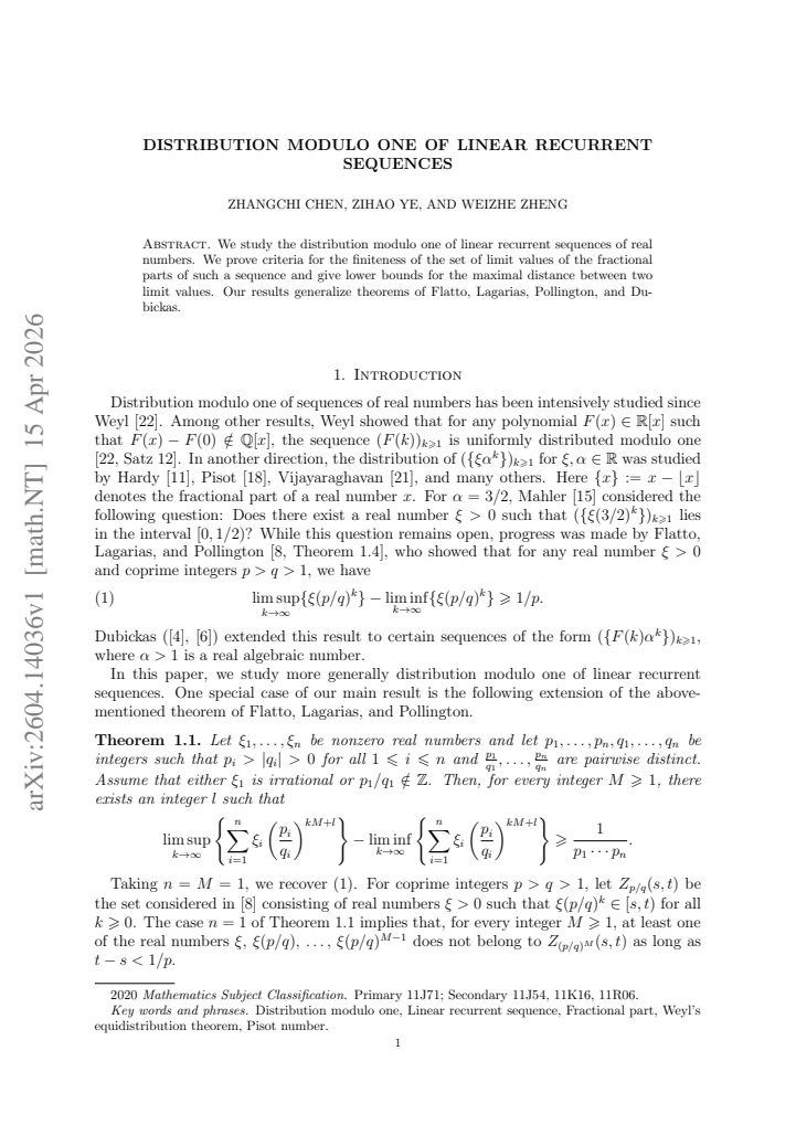 First page