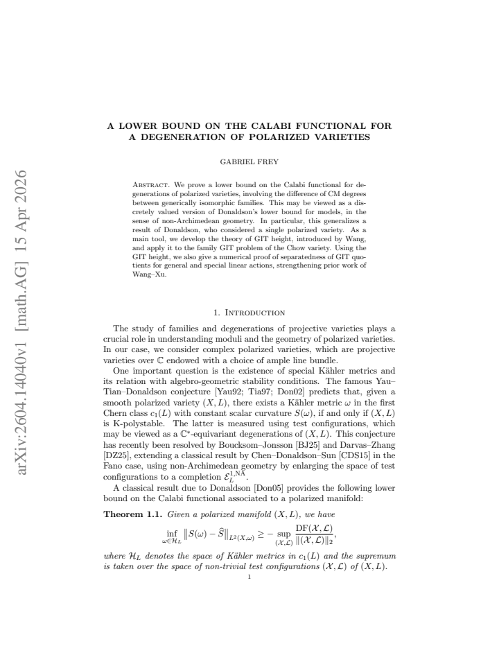 First page