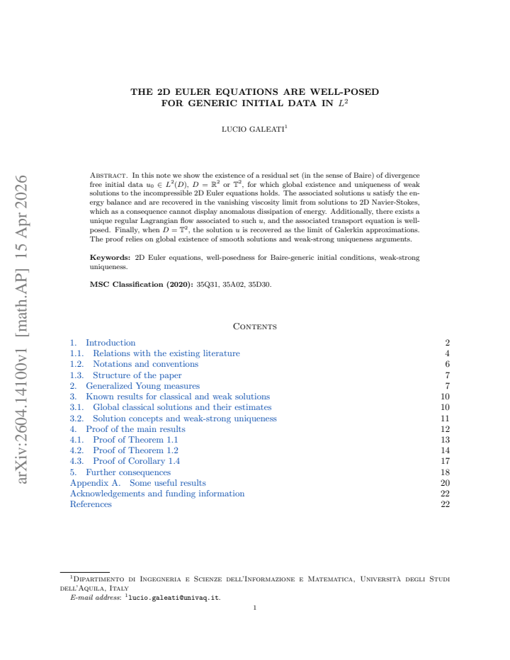 First page