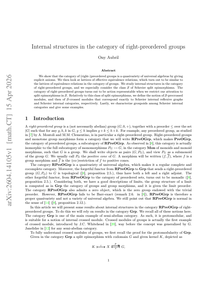 First page