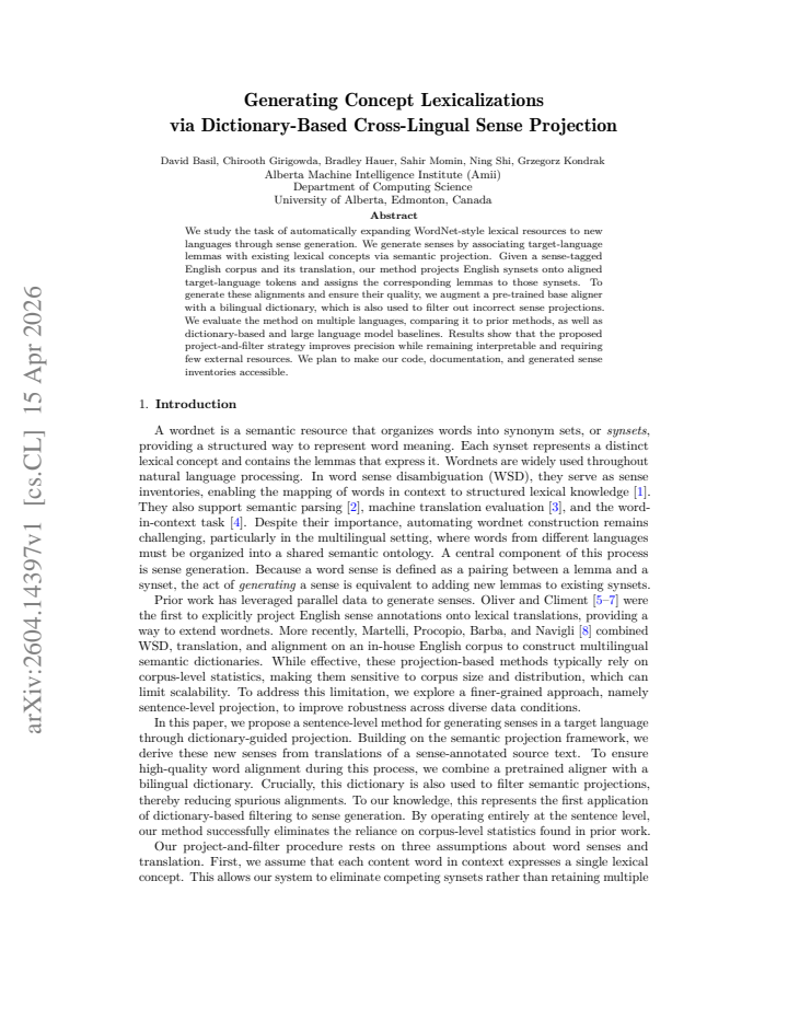 First page