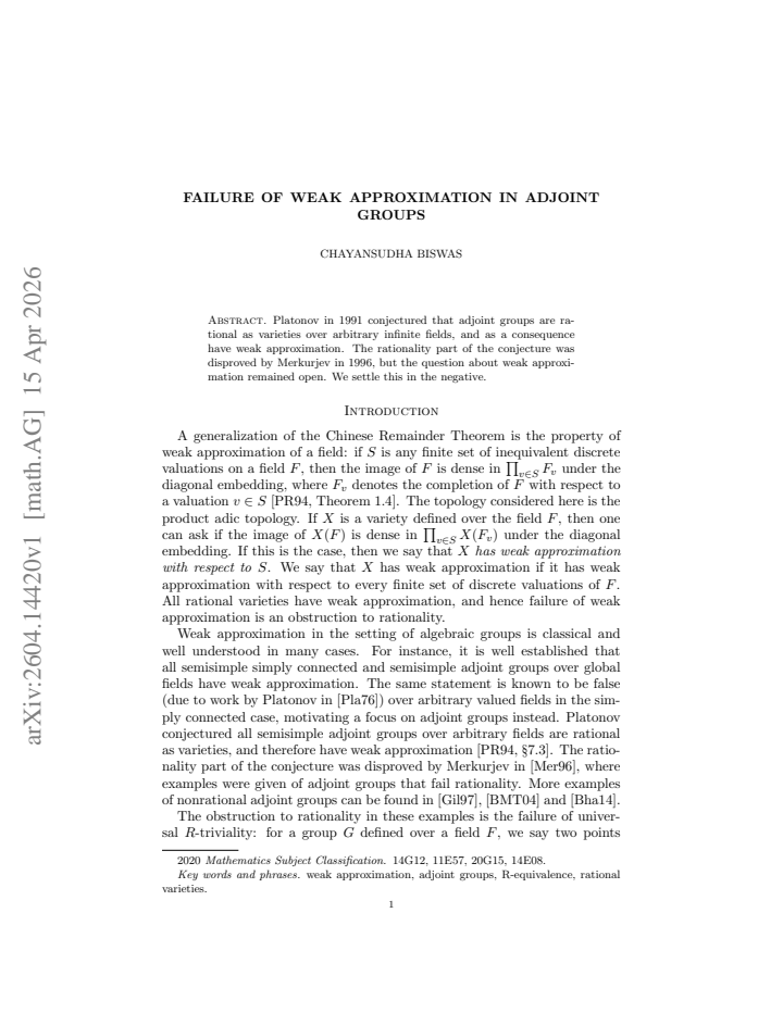 First page