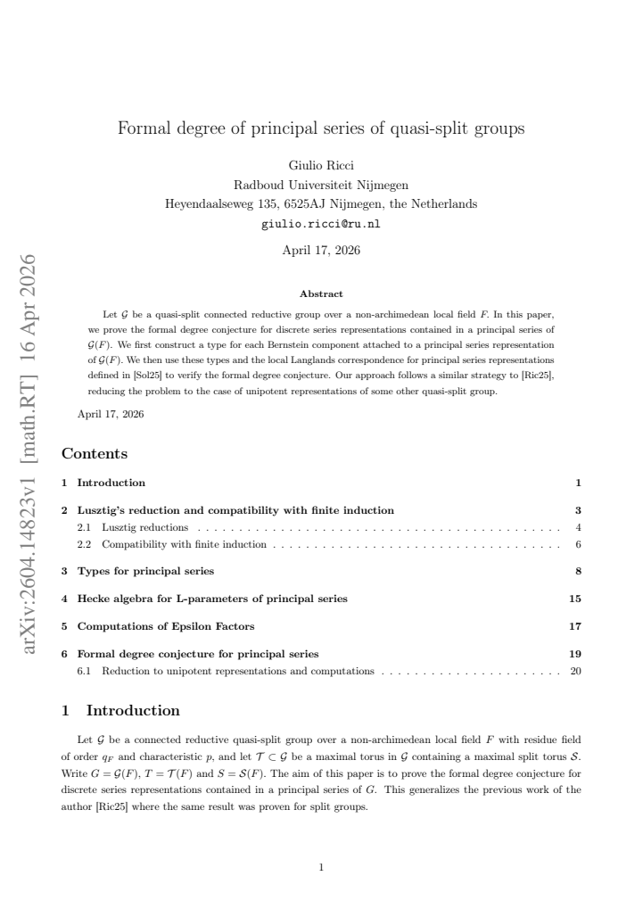 First page
