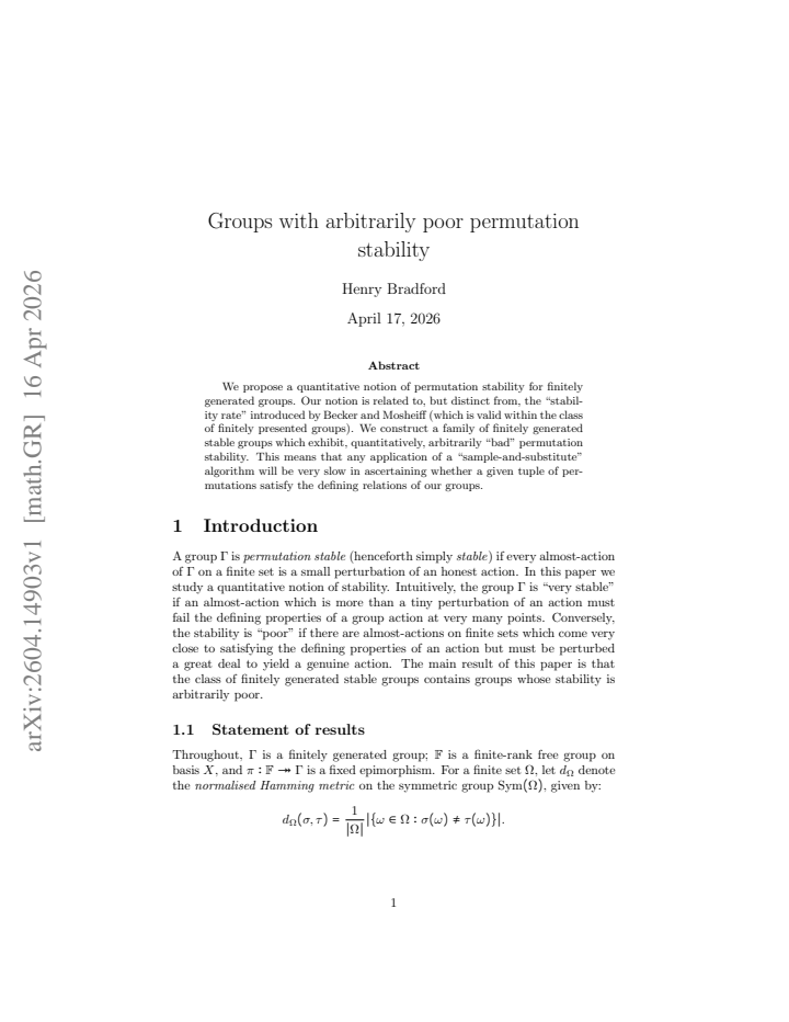 First page