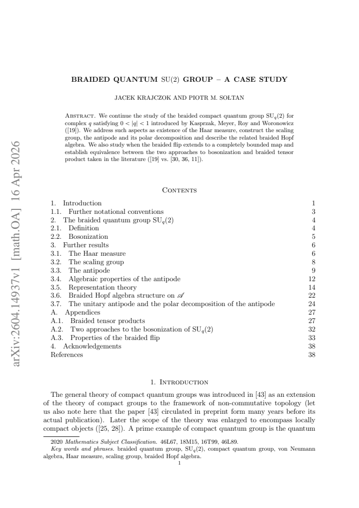 First page
