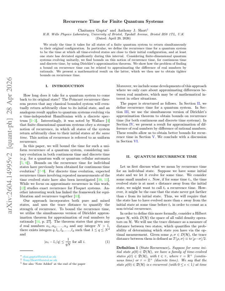 First page