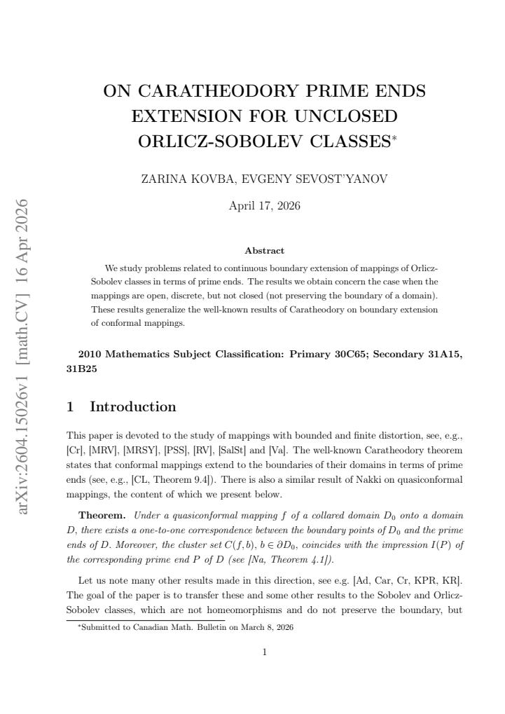 First page
