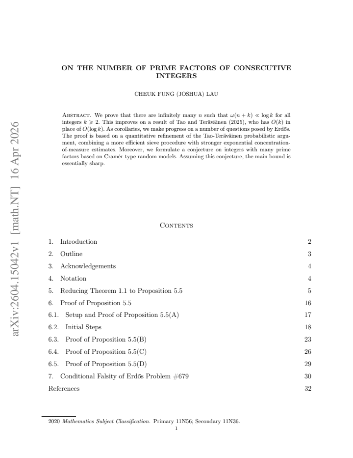 First page