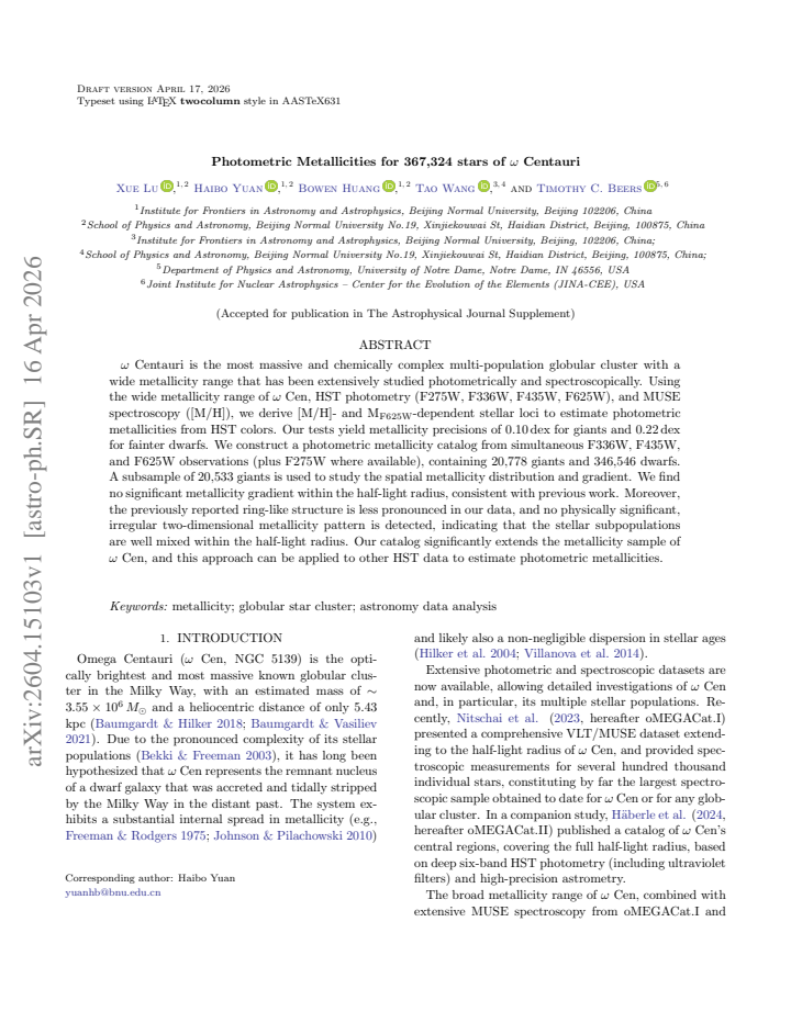 First page
