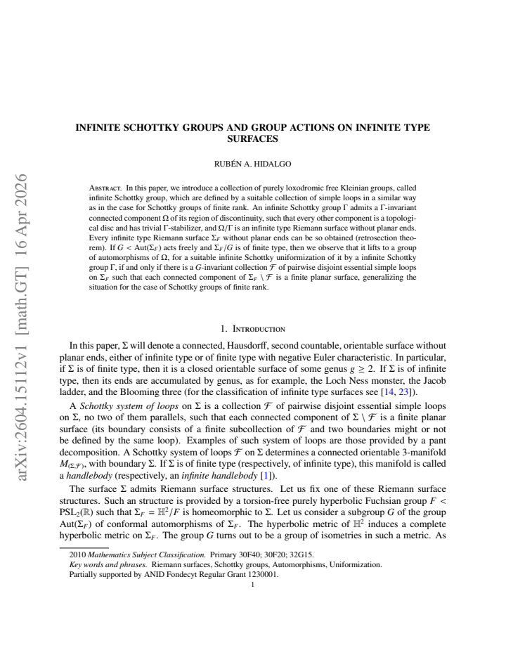 First page