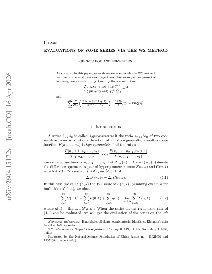 First page