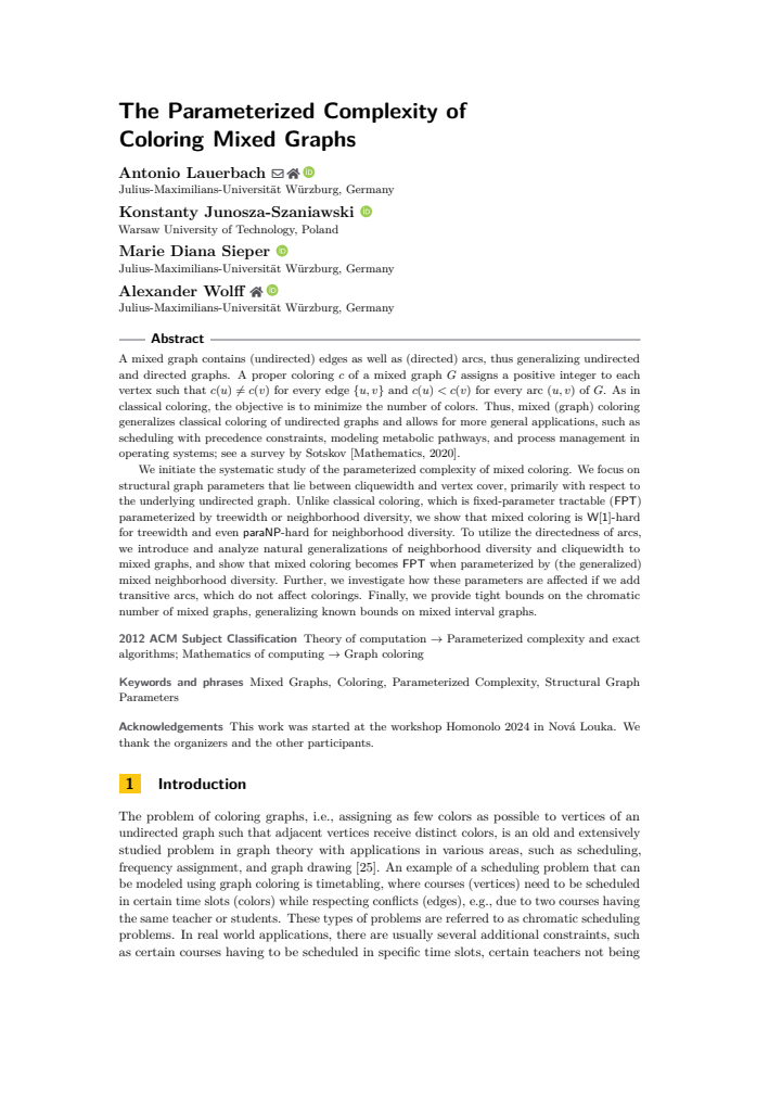First page