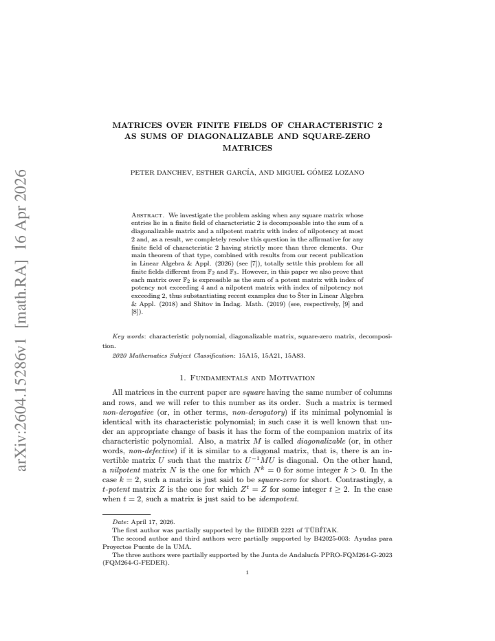 First page