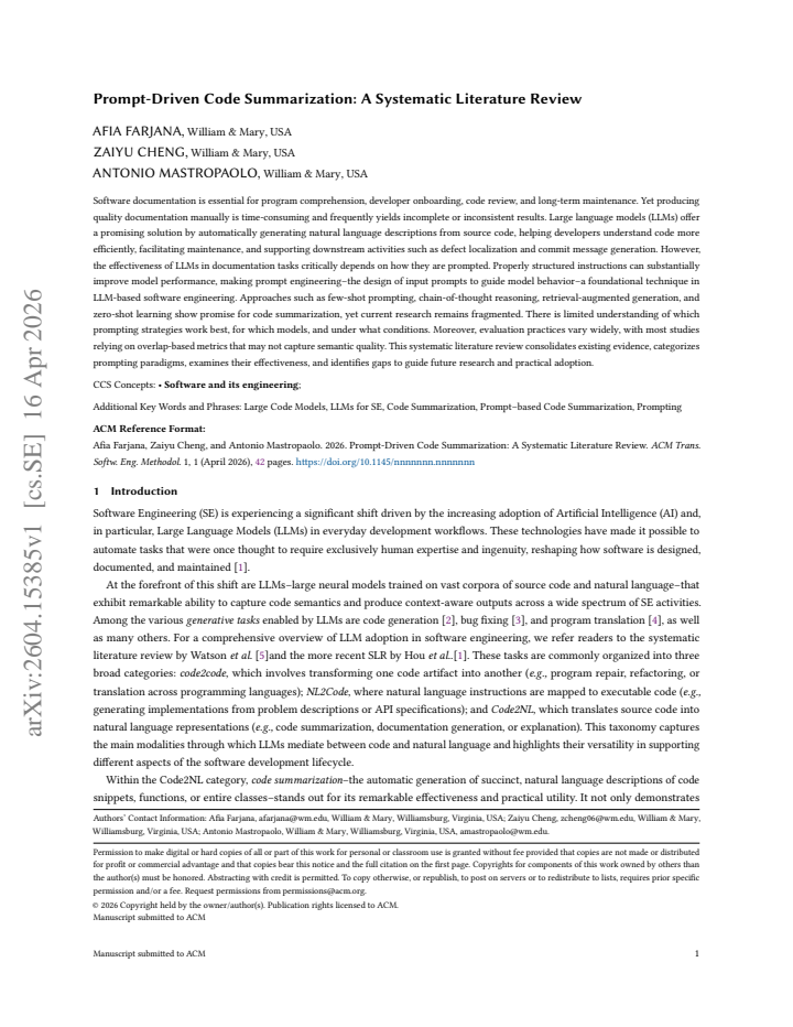 First page