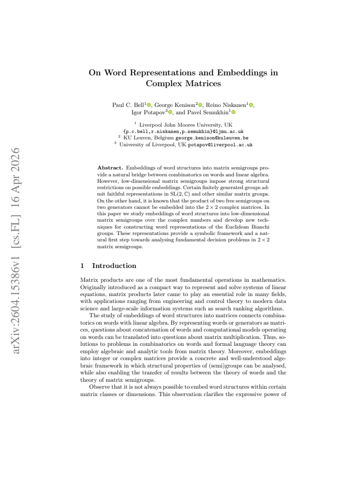 First page