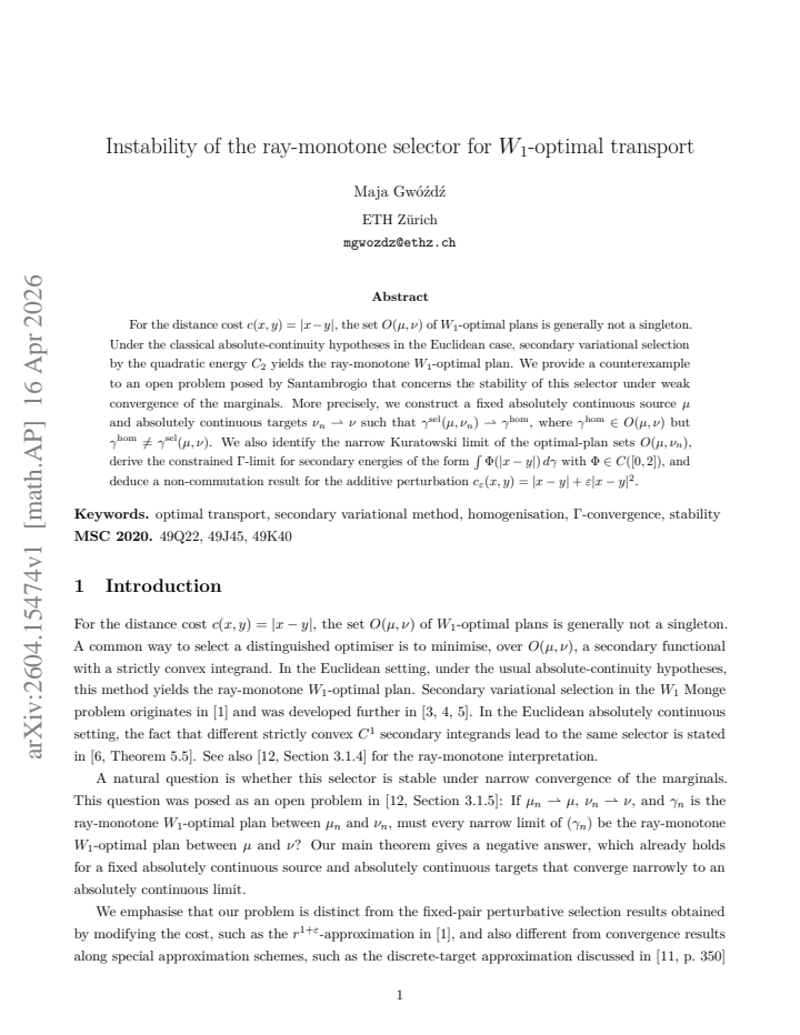 First page