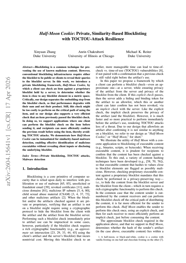 First page