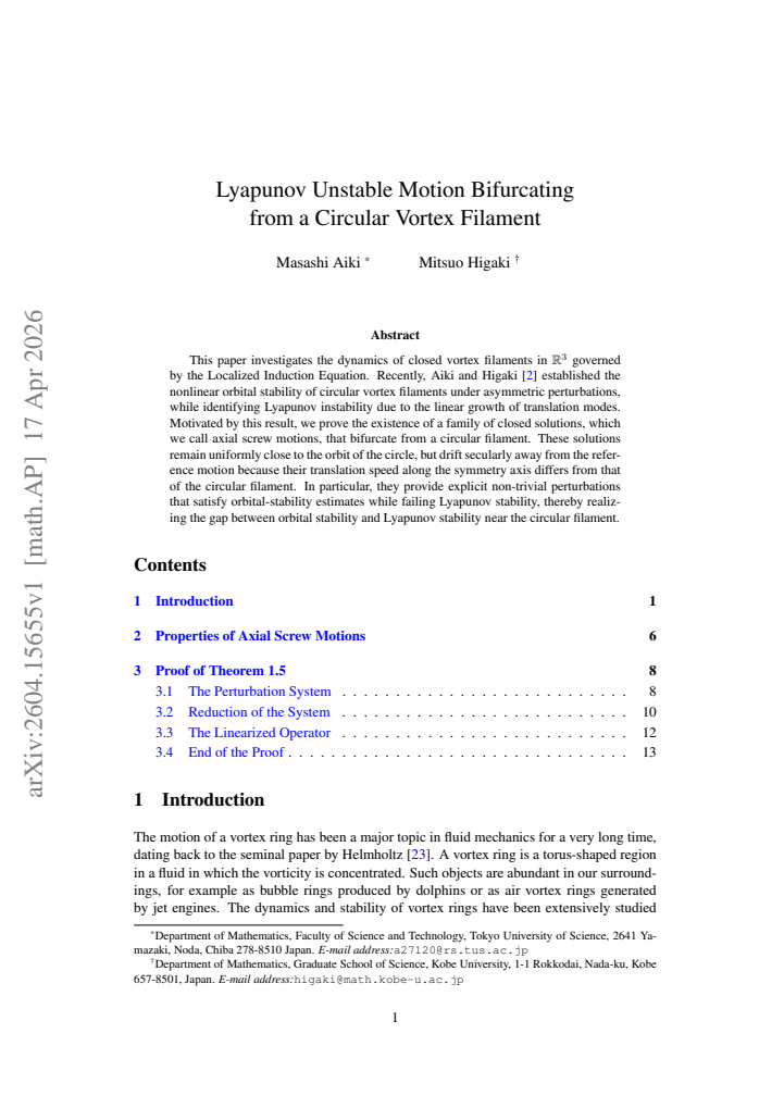 First page