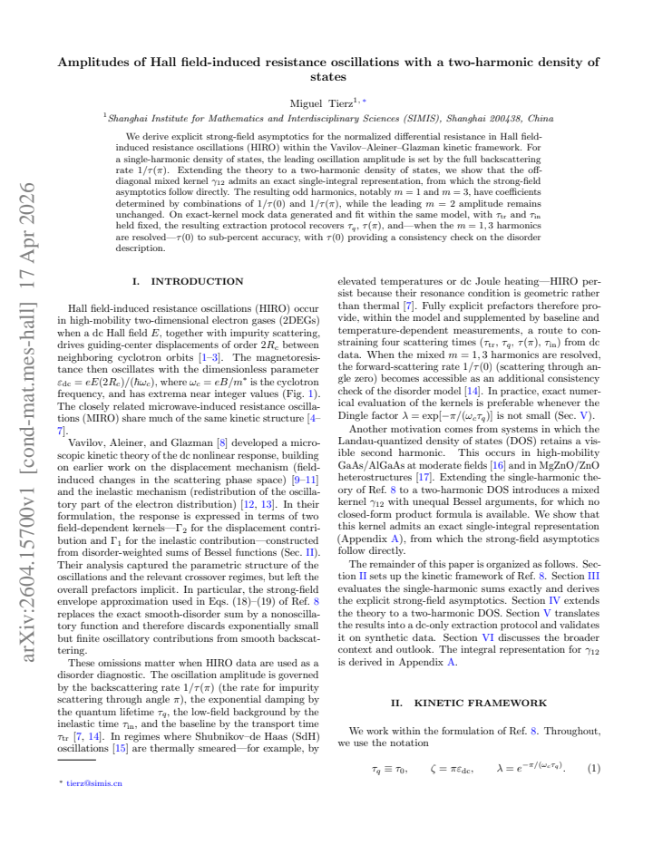First page