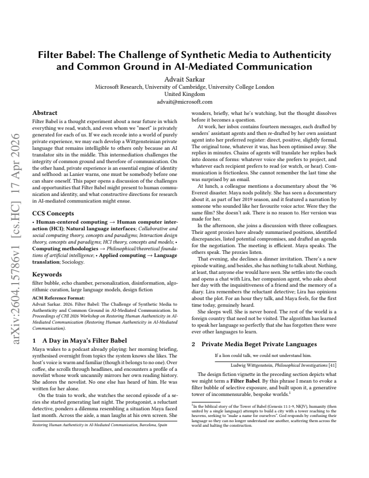 First page