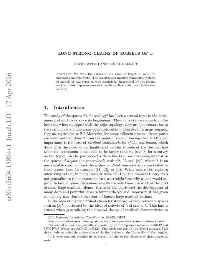 First page