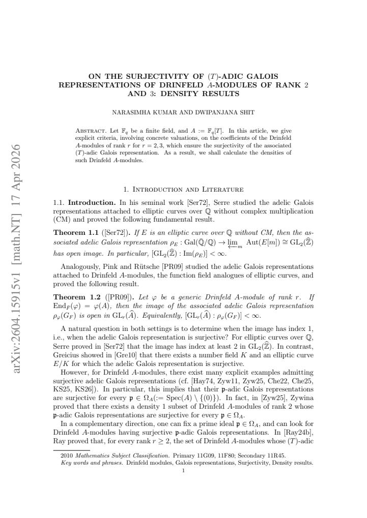 First page