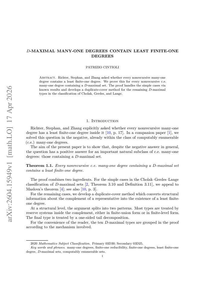 First page