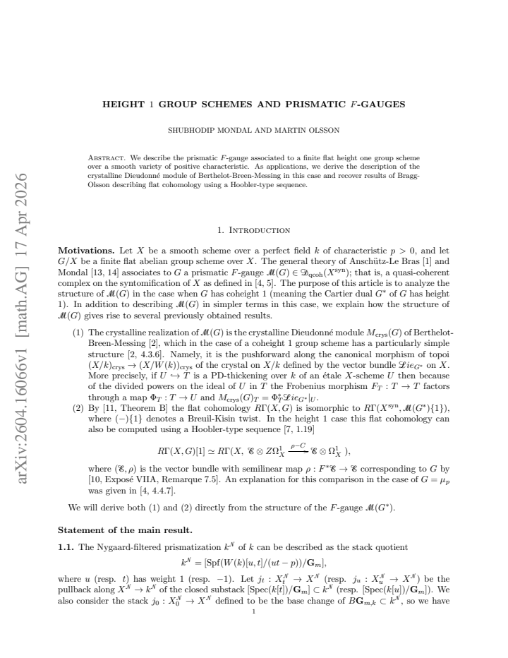 First page