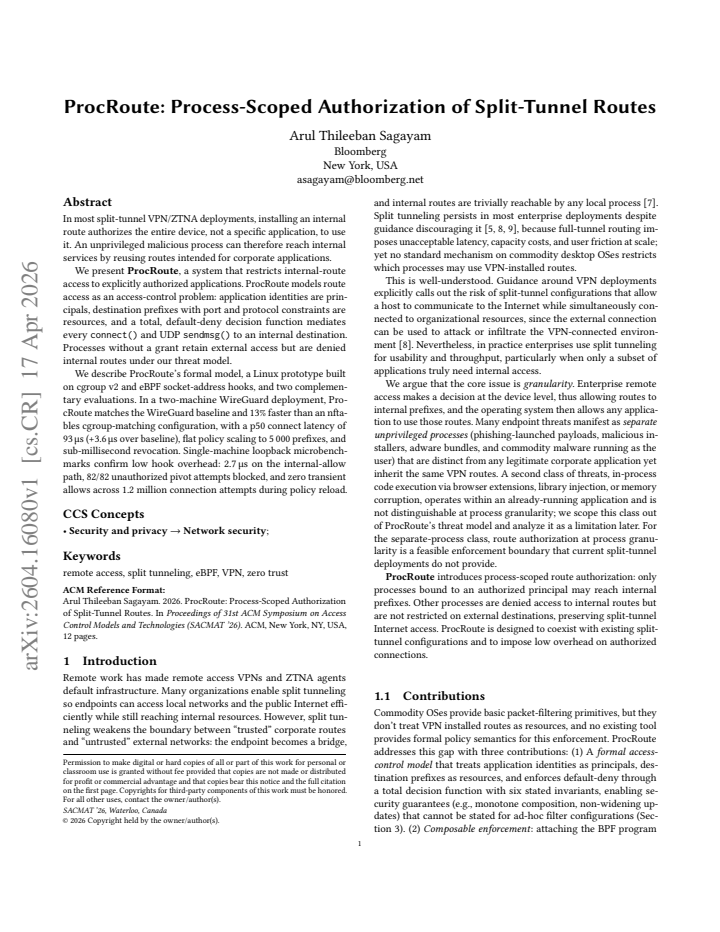 First page