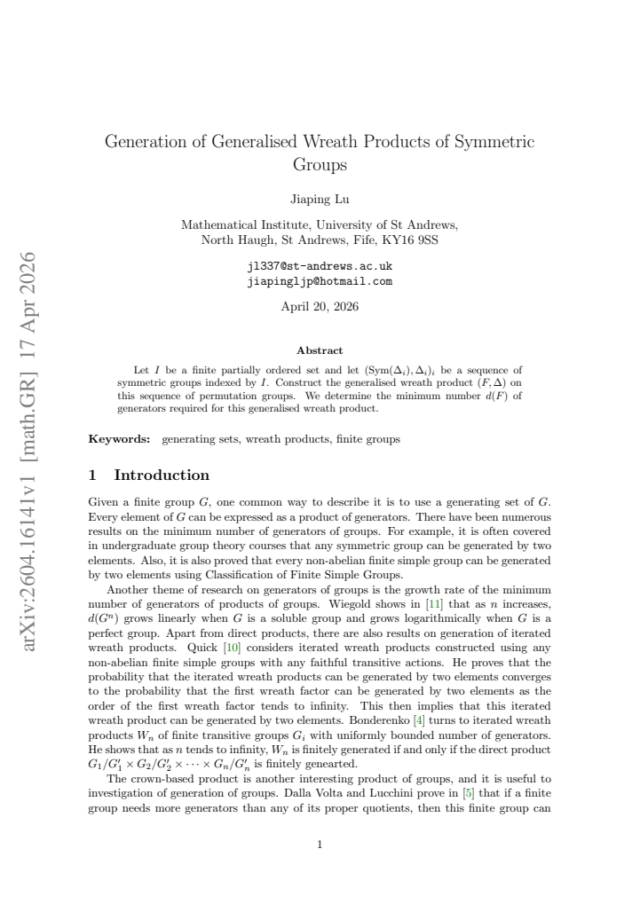 First page