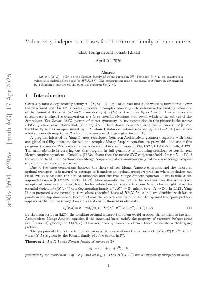 First page