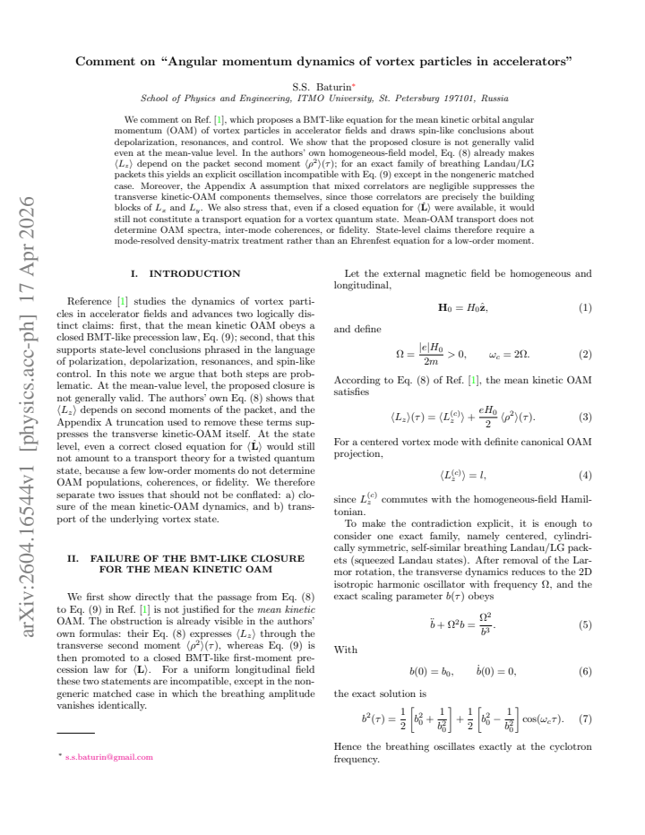 First page