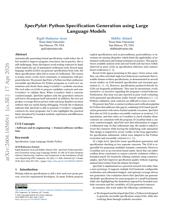 First page