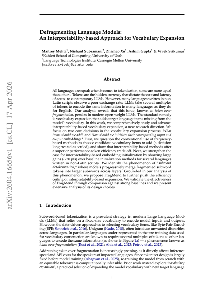 First page