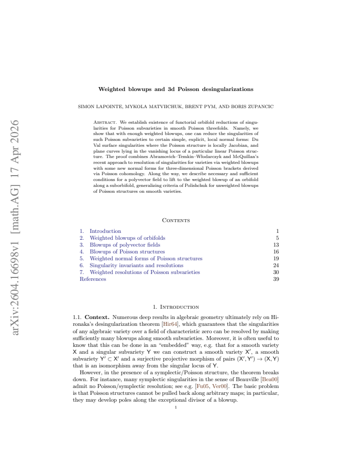 First page