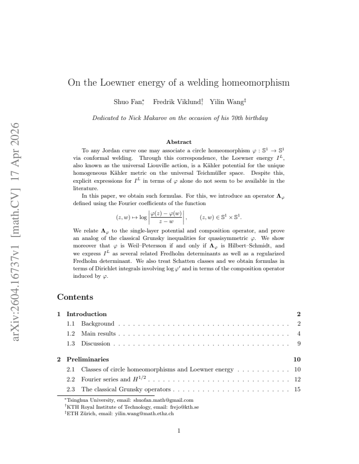 First page