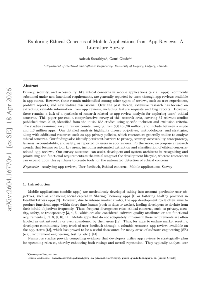 First page