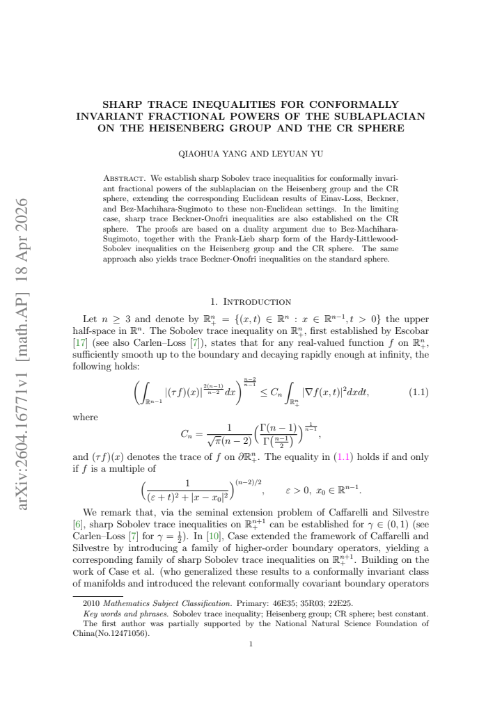 First page