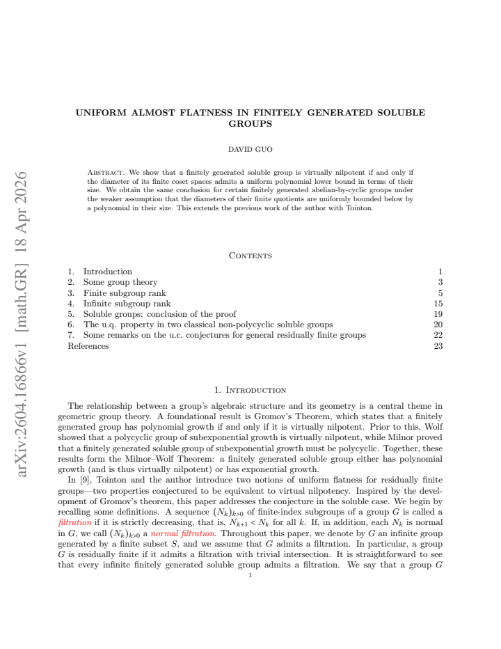 First page