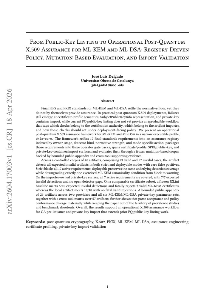 First page