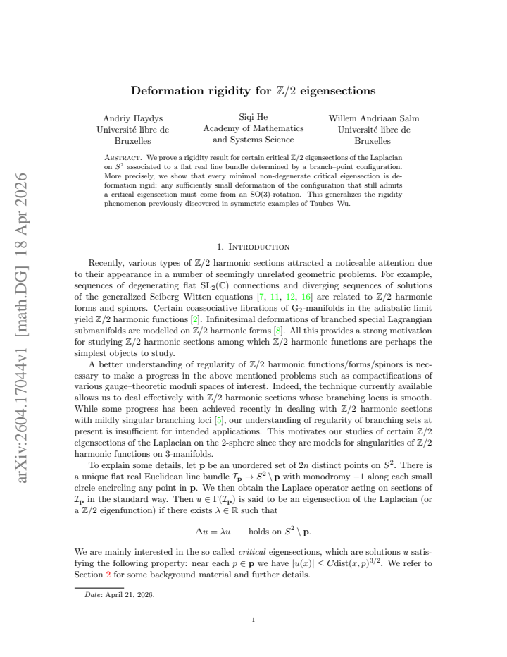 First page