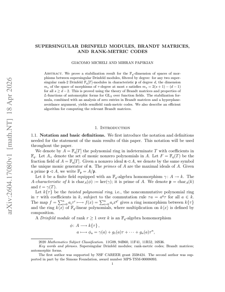 First page