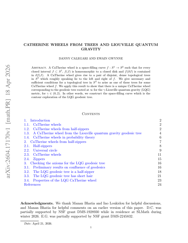 First page